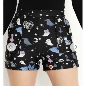 Blackmilk Hauntingly Cute Cuffed Shorts
